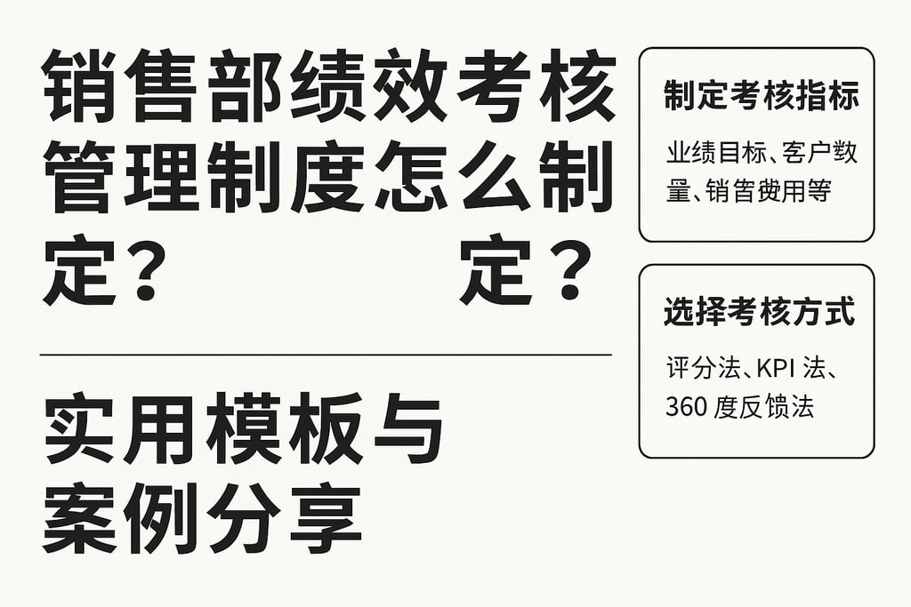 销售部绩效考核管理制度怎么制定？实用模板与案例分享