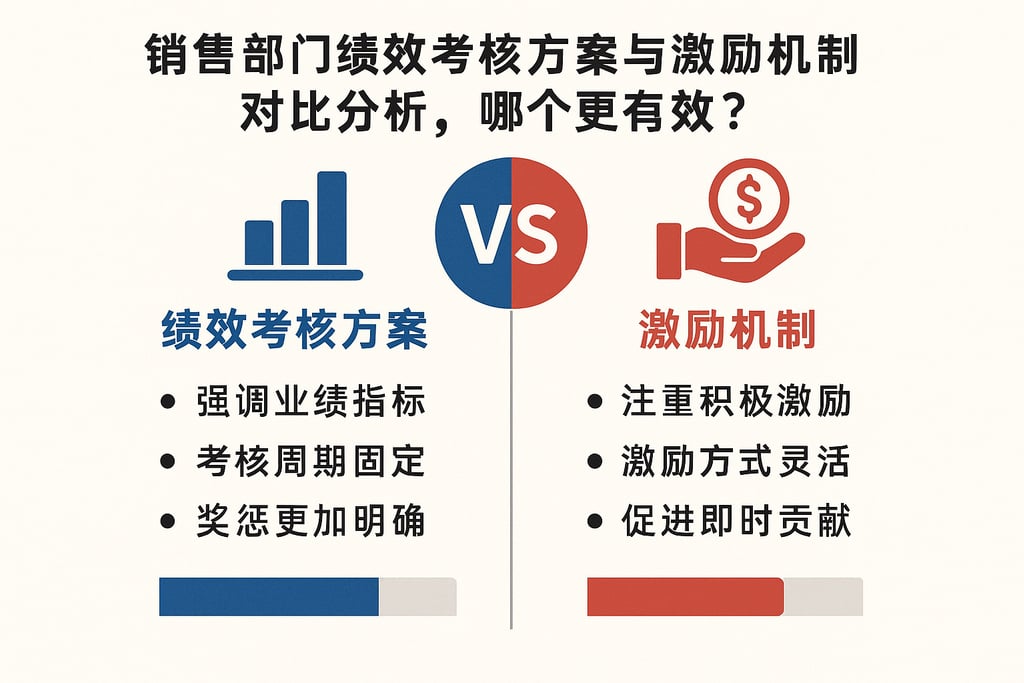 销售部门绩效考核方案与激励机制对比分析，哪个更有效？