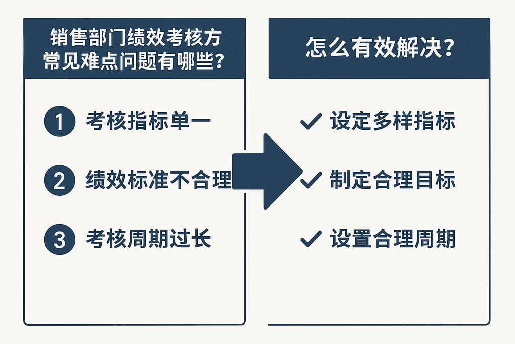 销售部门绩效考核方案常见难点问题有哪些？怎么有效解决？