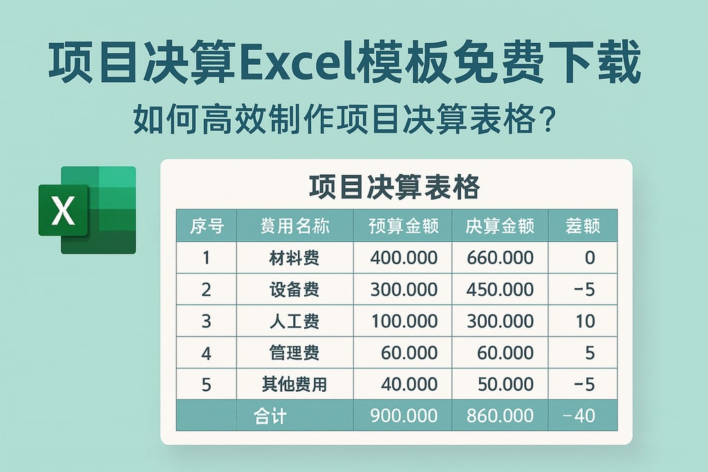项目决算excel模板免费下载，如何高效制作项目决算表格？