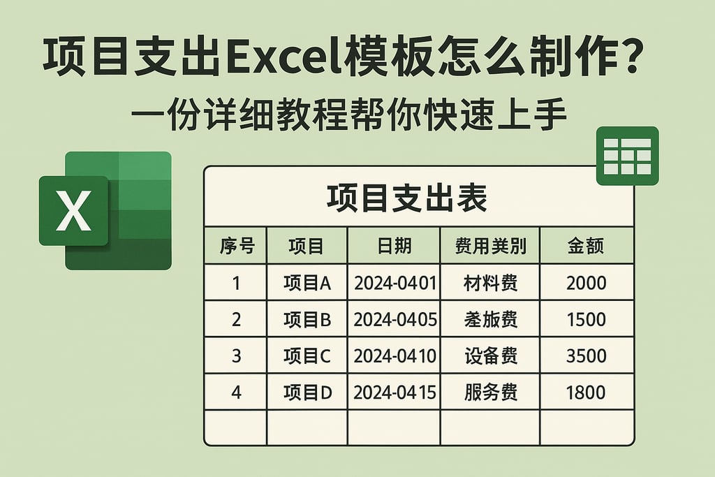 项目支出excel模板怎么制作？一份详细教程帮你快速上手