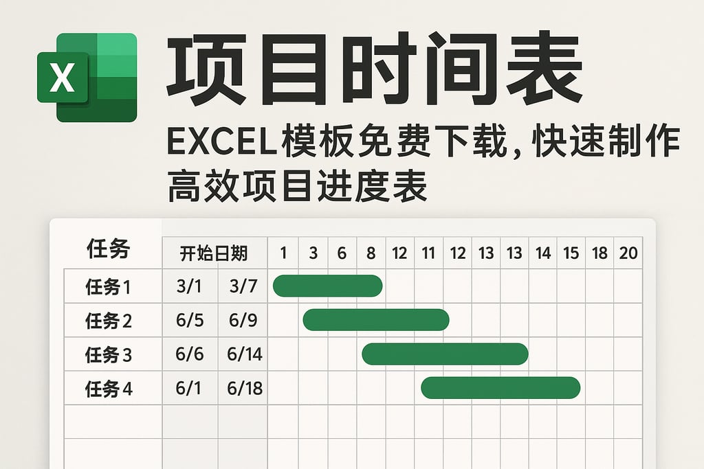 项目时间表excel模板免费下载，快速制作高效项目进度表