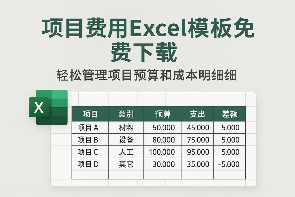 项目费用excel模板免费下载，轻松管理项目预算和成本明细