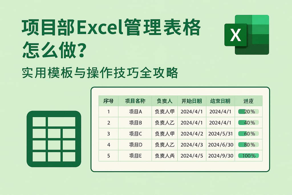 项目部excel管理表格怎么做？实用模板与操作技巧全攻略