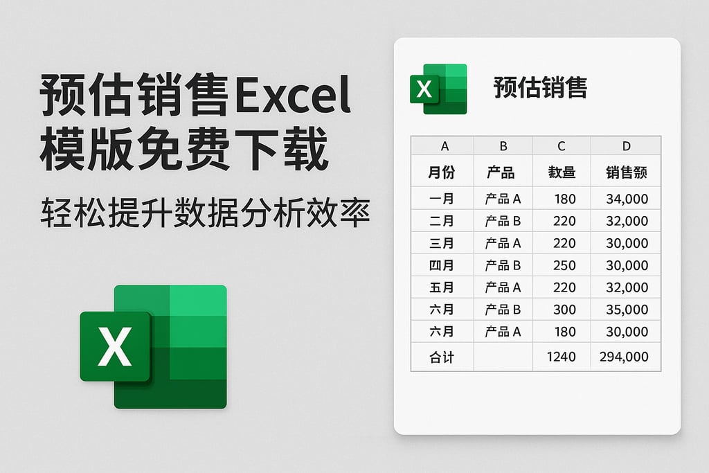 预估销售Excel模板免费下载，轻松提升数据分析效率