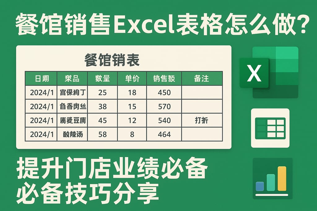 餐馆销售Excel表格怎么做？提升门店业绩必备技巧分享