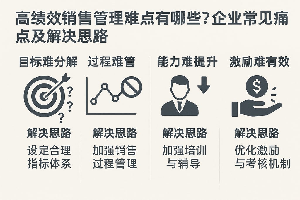 高绩效销售管理难点有哪些？企业常见痛点及解决思路
