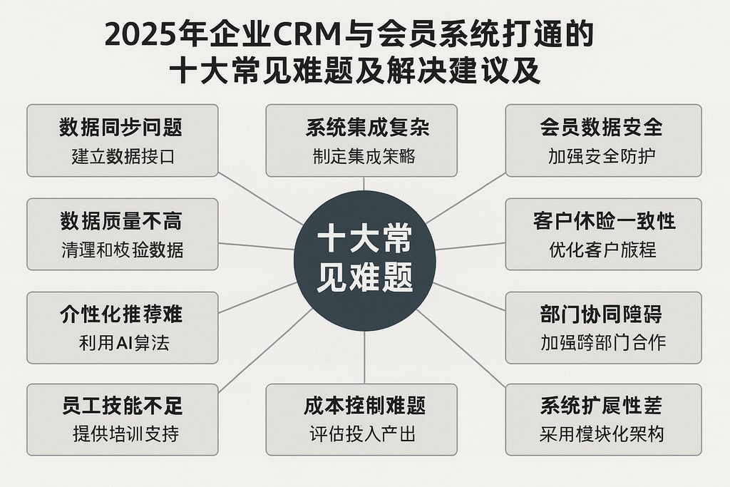 2025年企业CRM与会员系统打通的十大常见难题及解决建议