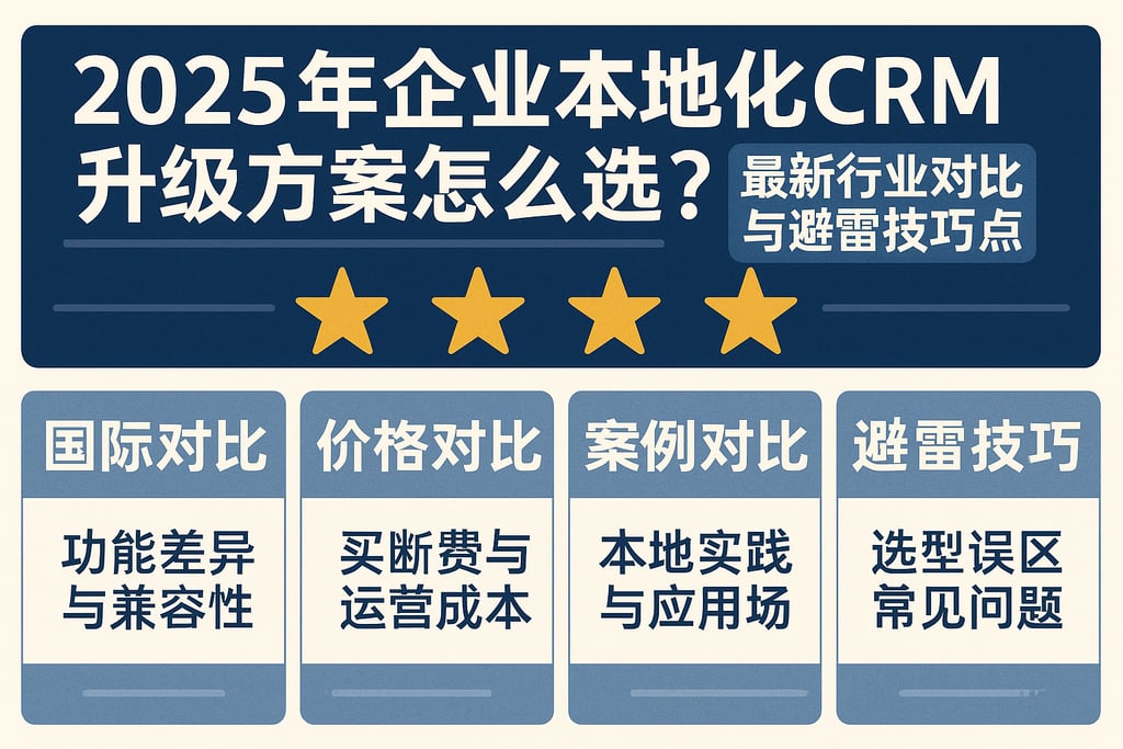2025年企业本地化CRM升级方案怎么选？最新行业对比与避雷技巧盘点