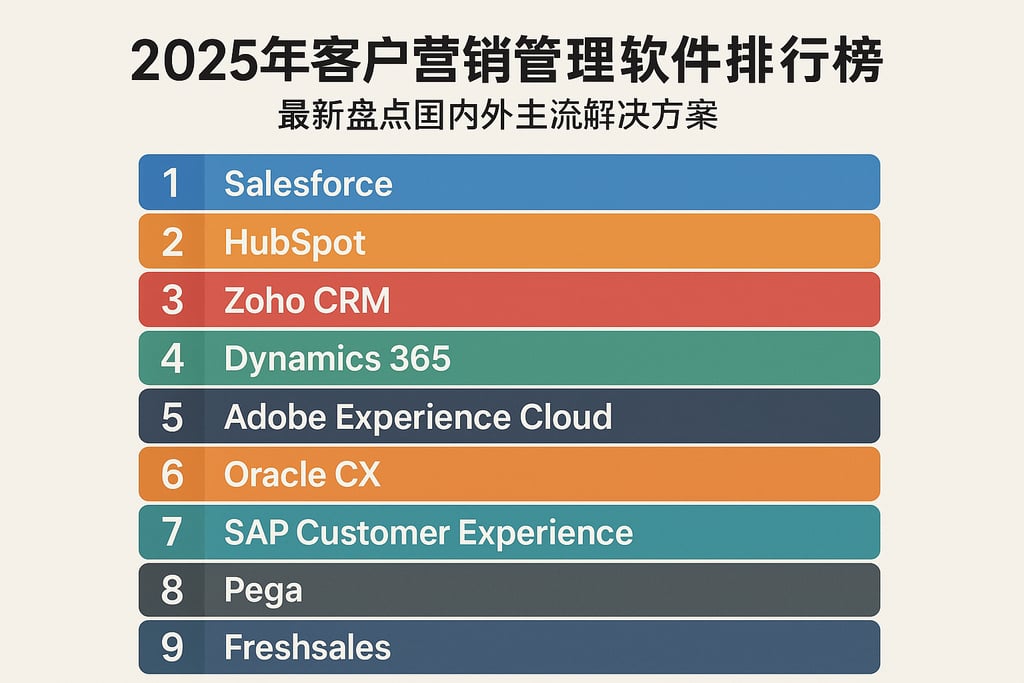 2025年客户营销管理软件排行榜，最新盘点国内外主流解决方案