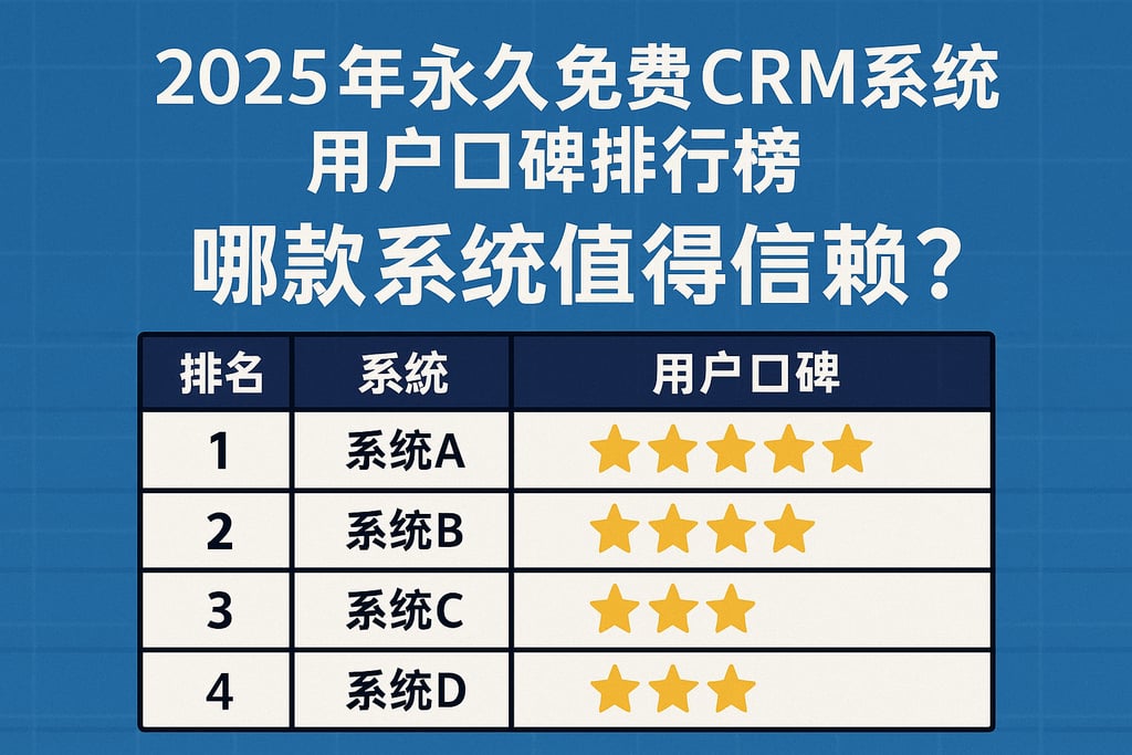 2025年永久免费CRM系统用户口碑排行榜，哪款系统值得信赖？