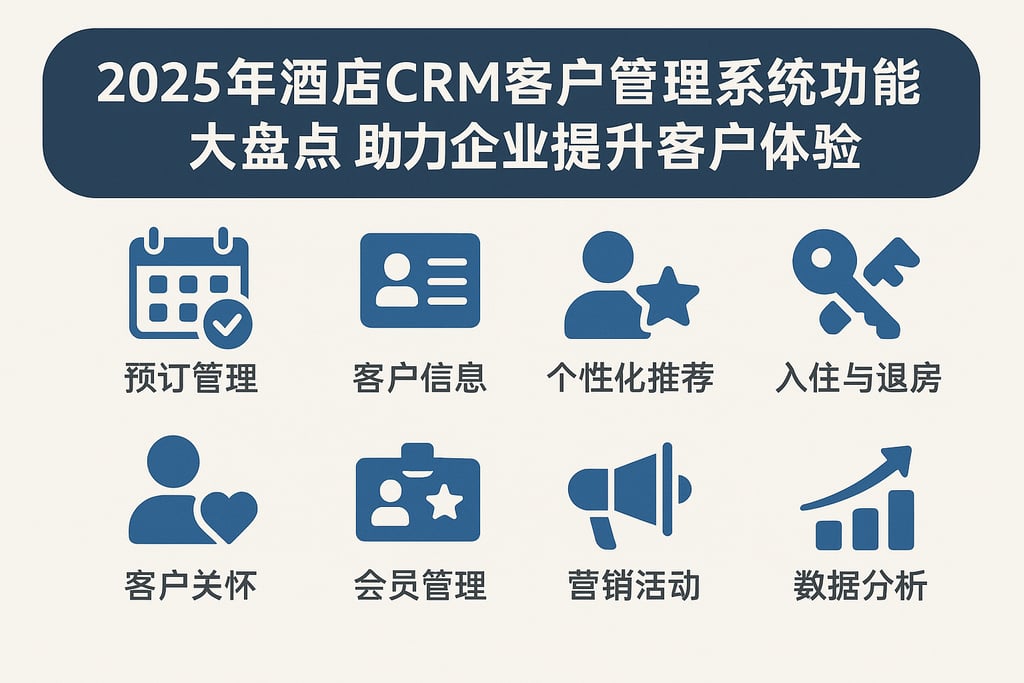 2025年酒店CRM客户管理系统功能大盘点，助力企业提升客户体验