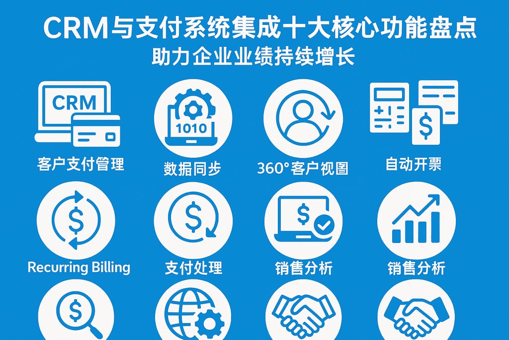 CRM与支付系统集成十大核心功能盘点，助力企业业绩持续增长