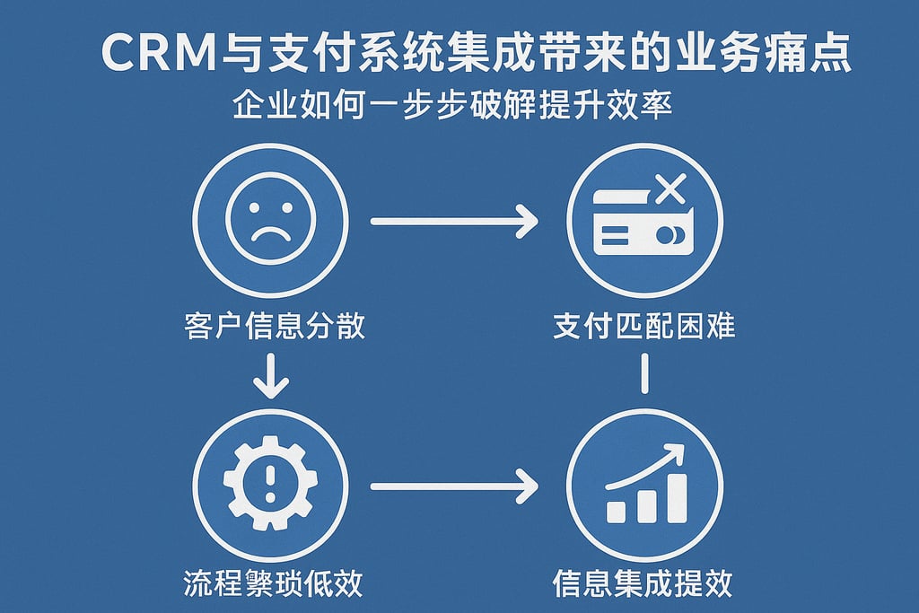 CRM与支付系统集成带来的业务痛点，企业如何一步步破解提升效率