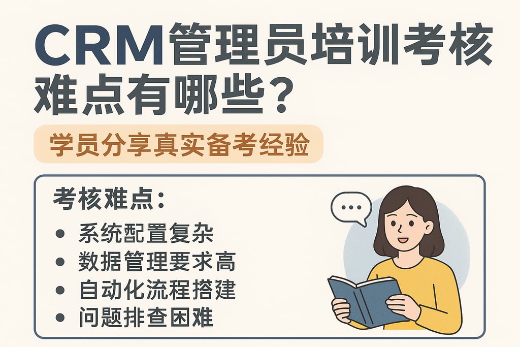 CRM管理员培训考核难点有哪些？学员分享真实备考经验