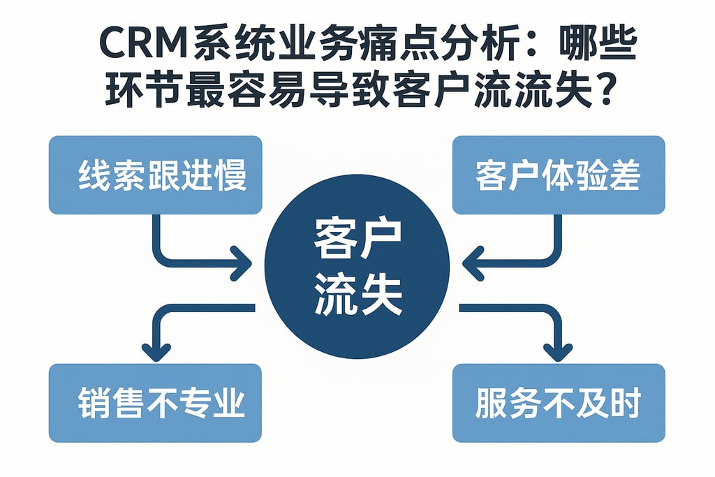 CRM系统业务痛点分析：哪些环节最容易导致客户流失？