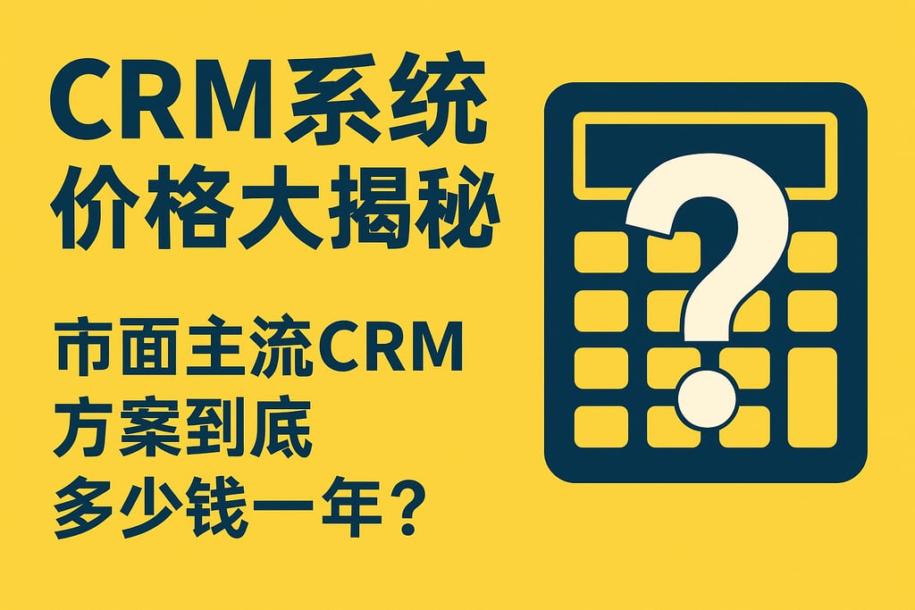 CRM系统价格大揭秘：市面主流CRM方案到底多少钱一年？