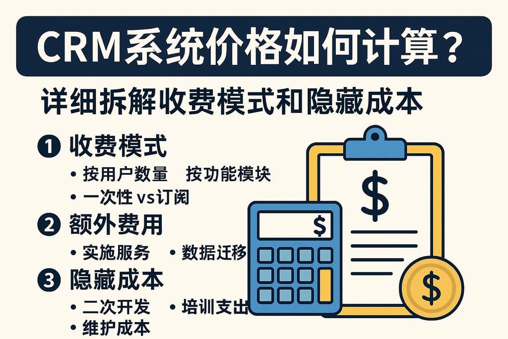 CRM系统价格如何计算？详细拆解收费模式和隐藏成本