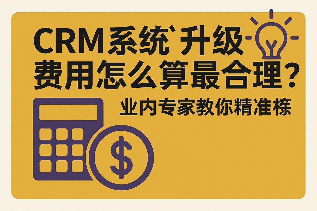 CRM系统升级费用怎么算最合理？业内专家教你精准核算
