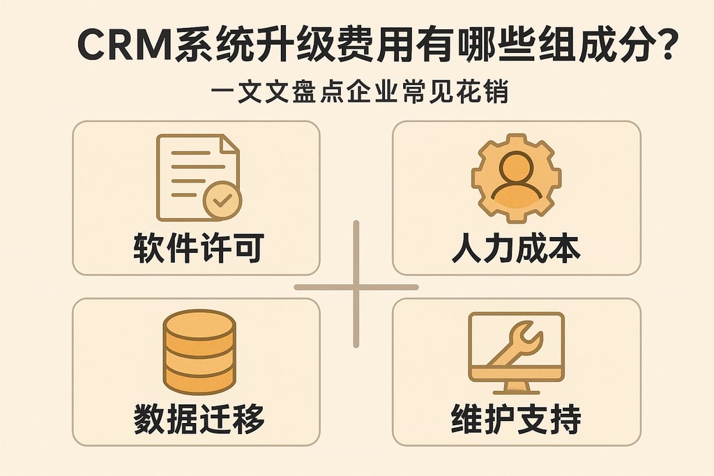 CRM系统升级费用有哪些组成部分？一文盘点企业常见花销