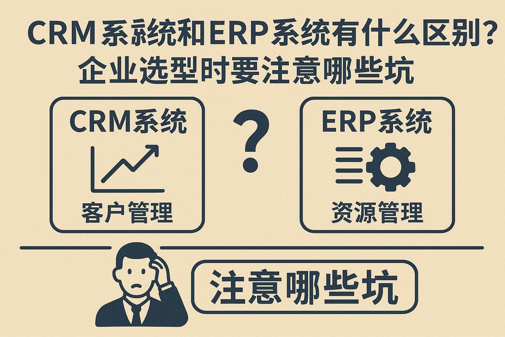 CRM系统和ERP系统有什么区别？企业选型时要注意哪些坑