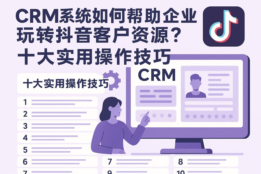 CRM系统如何帮助企业玩转抖音客户资源？十大实用操作技巧