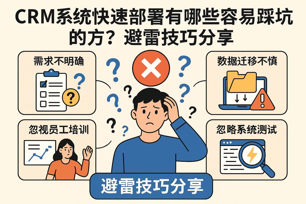 CRM系统快速部署有哪些容易踩坑的地方？避雷技巧分享