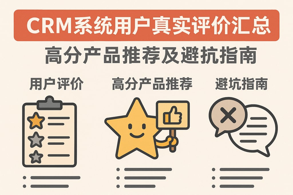 CRM系统用户真实评价汇总：高分产品推荐及避坑指南