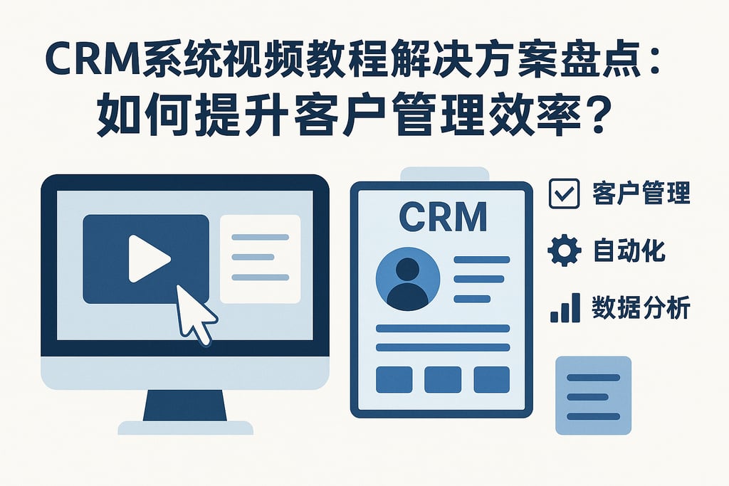 CRM系统视频教程解决方案盘点：如何提升客户管理效率？