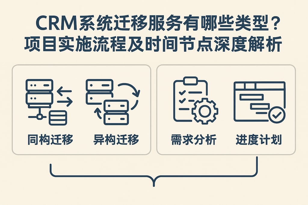 CRM系统迁移服务有哪些类型？项目实施流程及时间节点深度解析