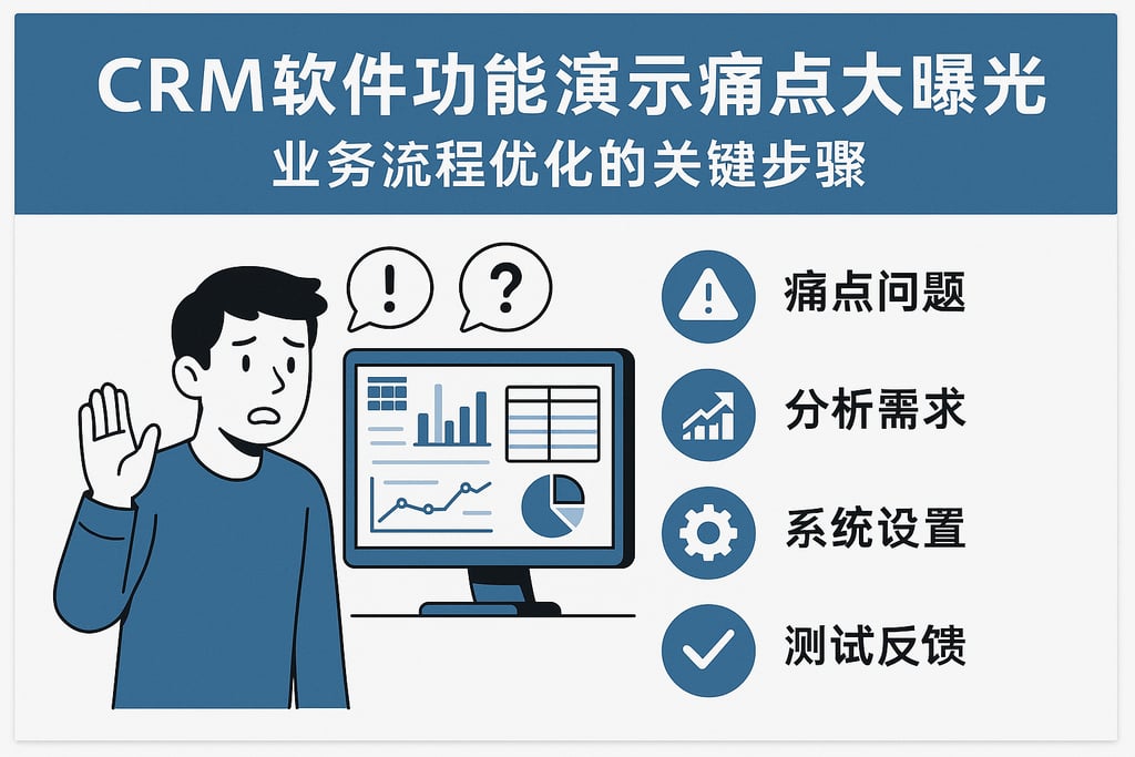 CRM软件功能演示痛点大曝光，业务流程优化的关键步骤