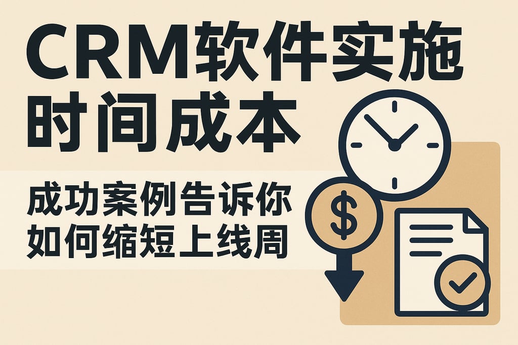 CRM软件实施时间成本，成功案例告诉你如何缩短上线周期