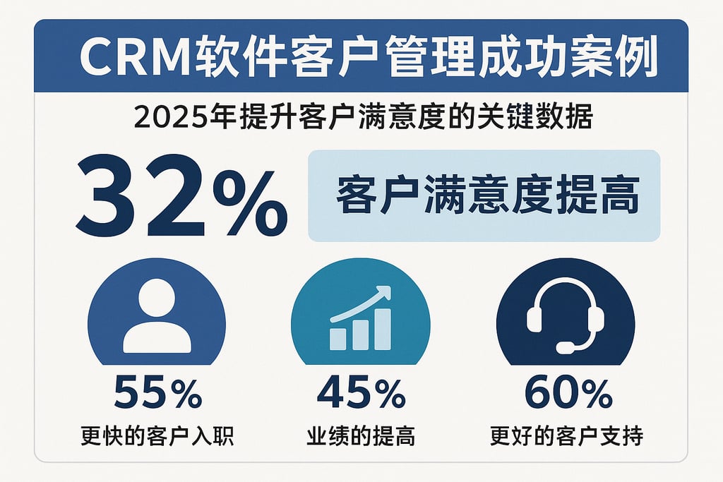 CRM软件客户管理成功案例，2025年提升客户满意度的关键数据