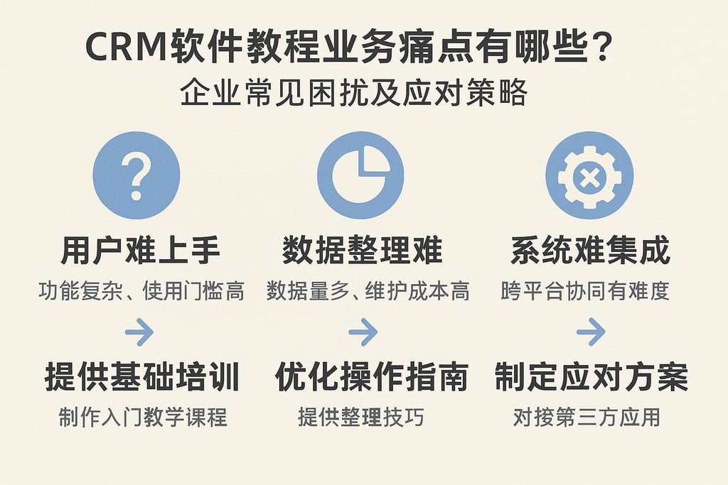CRM软件教程业务痛点有哪些？企业常见困扰及应对策略