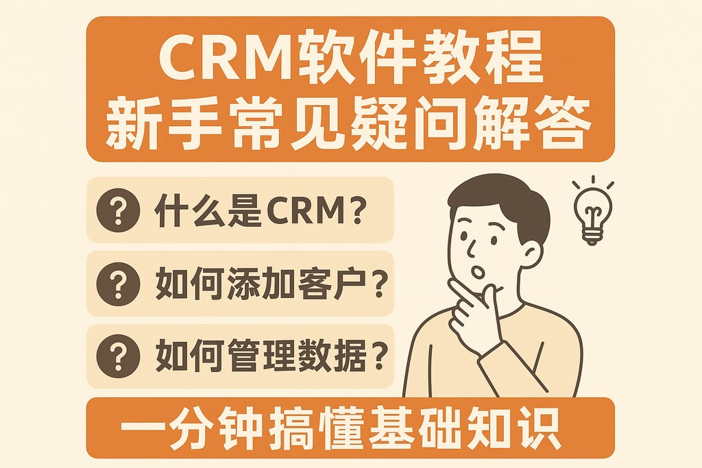 CRM软件教程新手常见疑问解答，一分钟搞懂基础知识