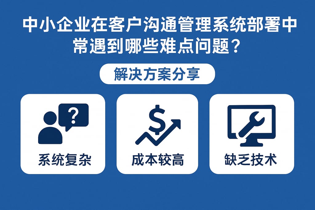 中小企业在客户沟通管理系统部署中常遇到哪些难点问题？解决方案分享