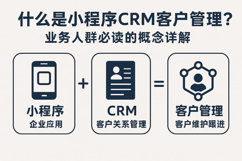 什么是小程序CRM客户管理？业务人群必读的概念详解
