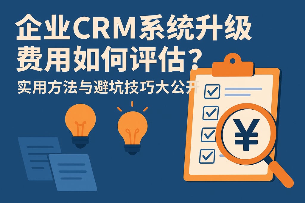 企业CRM系统升级费用如何评估？实用方法与避坑技巧大公开
