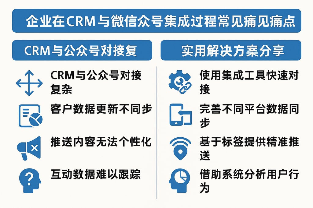 企业在CRM与微信公众号集成过程中常见痛点及实用解决方案分享