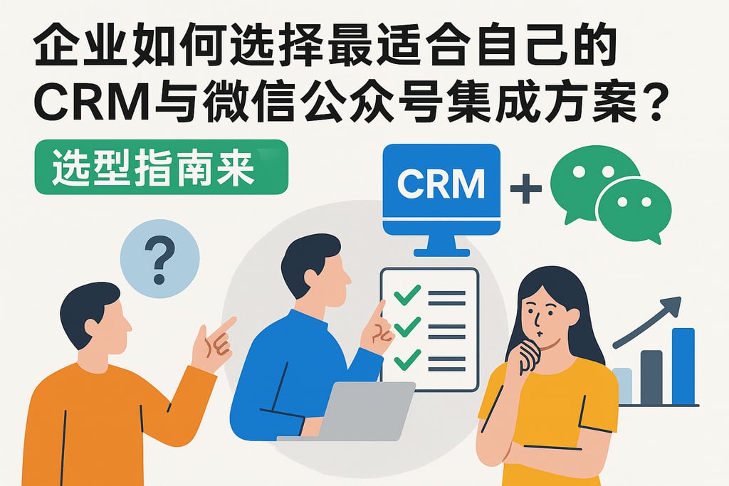 企业如何选择最适合自己的CRM与微信公众号集成方案？选型指南来了