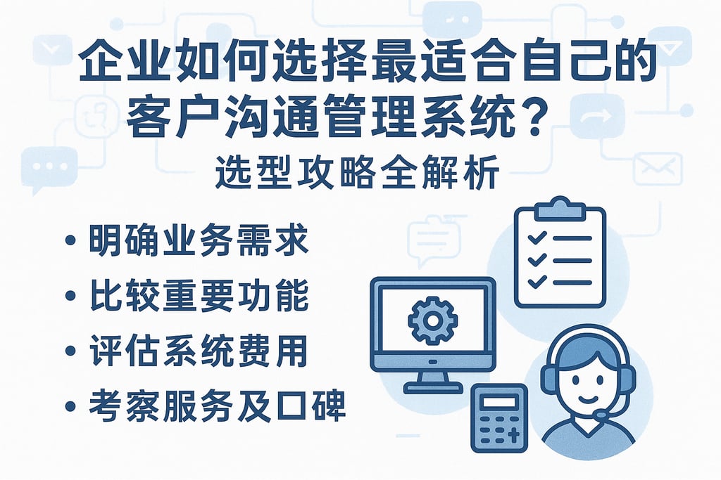 企业如何选择最适合自己的客户沟通管理系统？选型攻略全解析