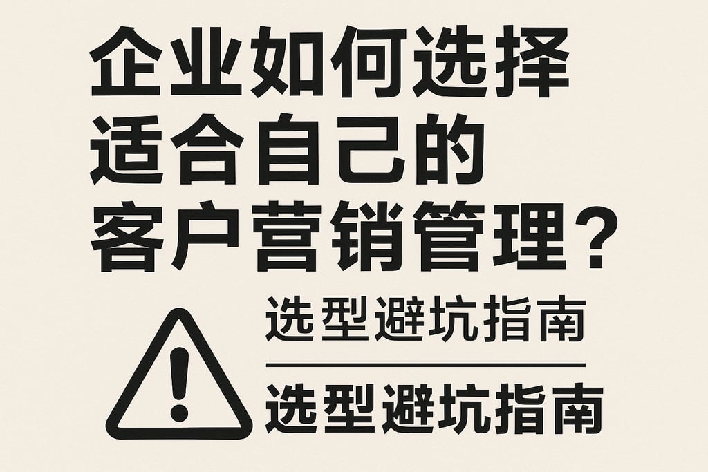 企业如何选择适合自己的客户营销管理软件？选型避坑指南