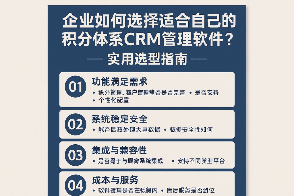 企业如何选择适合自己的积分体系CRM管理软件？实用选型指南