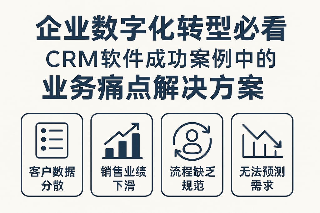 企业数字化转型必看，CRM软件成功案例中的业务痛点解决方案