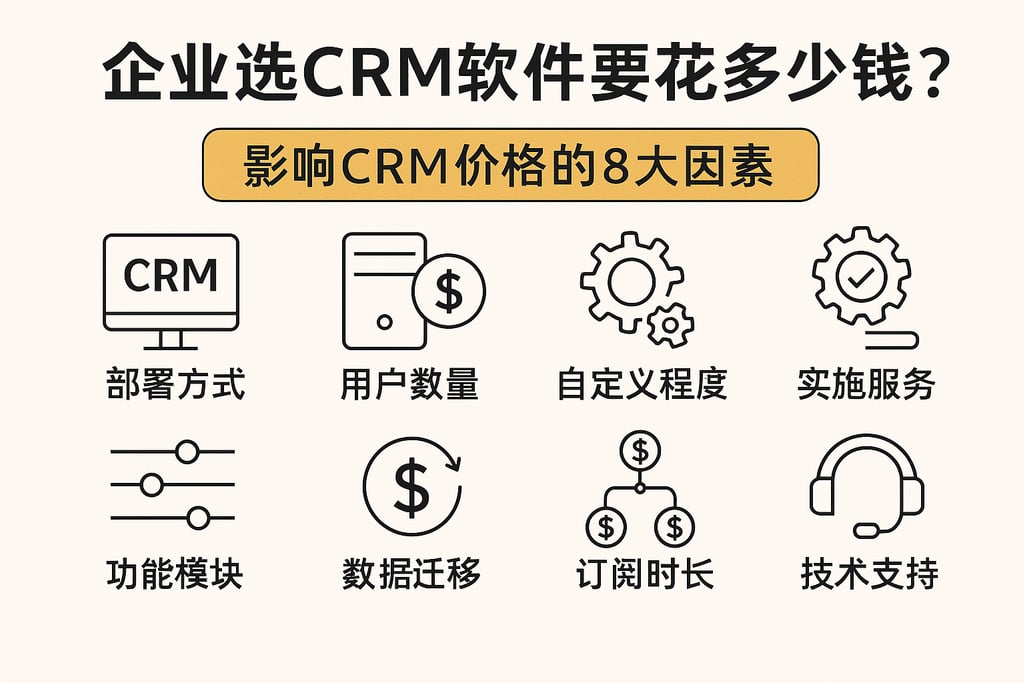 企业选CRM软件要花多少钱？影响CRM价格的8大因素