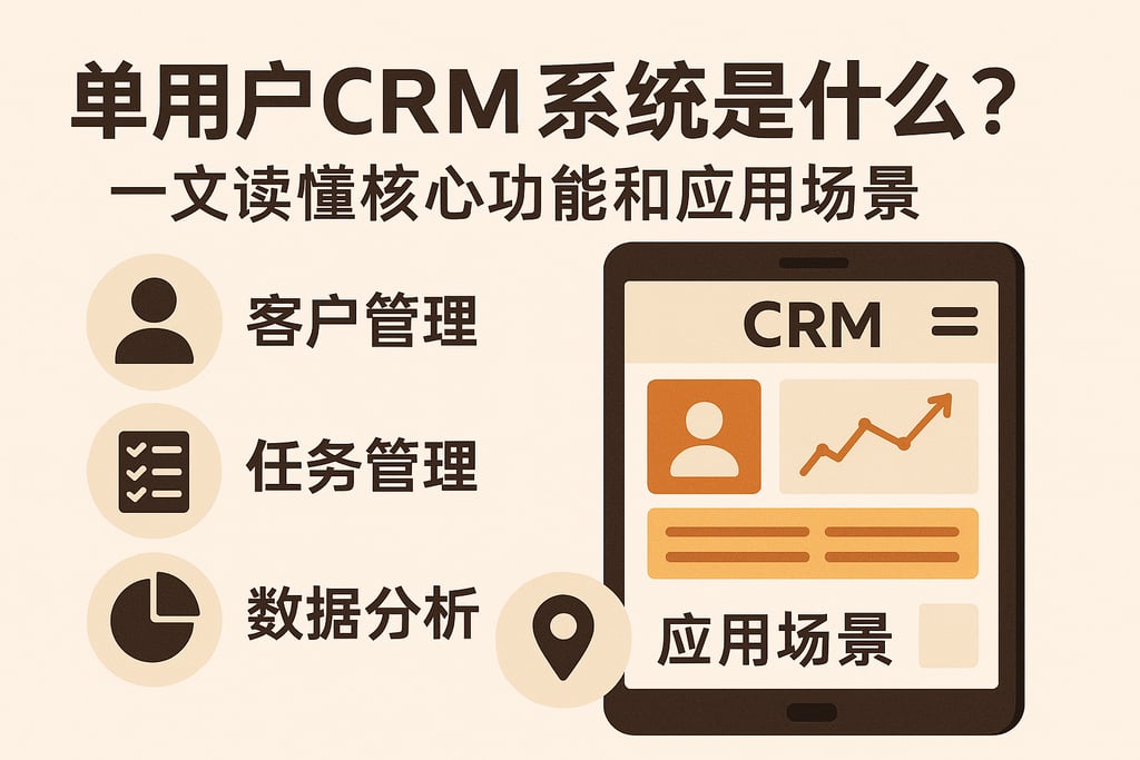 单用户CRM系统是什么？一文读懂核心功能和应用场景