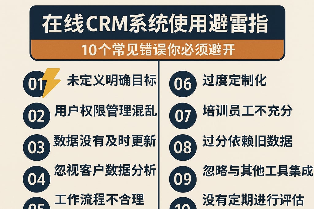 在线CRM系统使用避雷指南，10个常见错误你必须避开