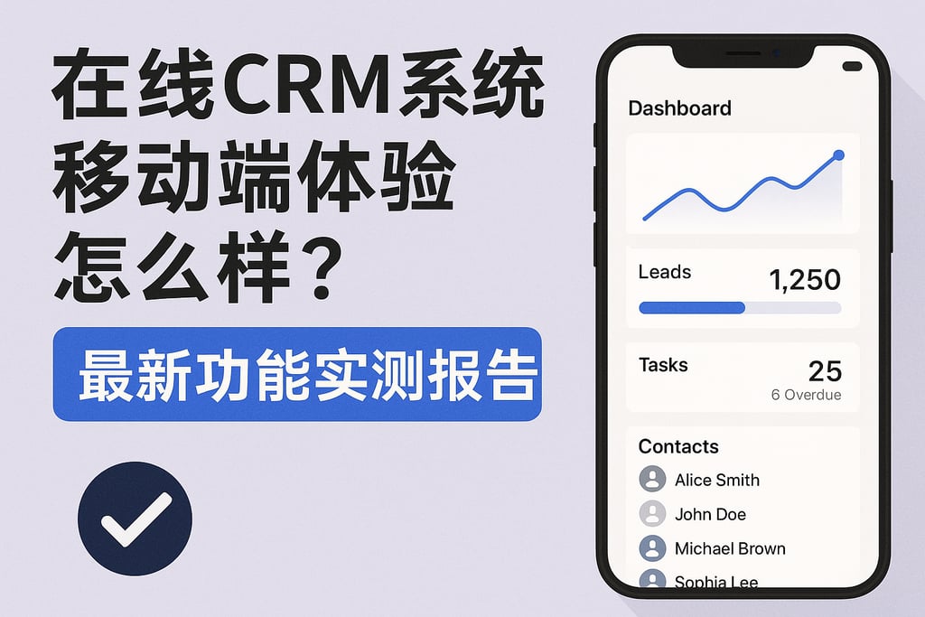 在线CRM系统移动端体验怎么样？最新功能实测报告