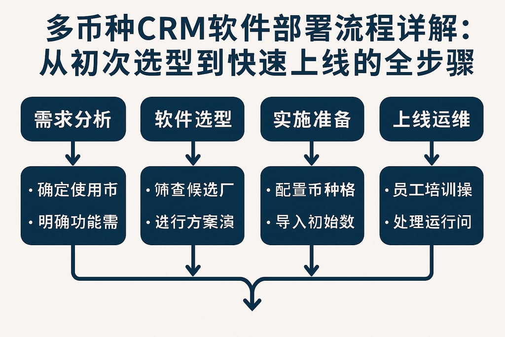 多币种CRM软件部署流程详解：从初次选型到快速上线的全步骤