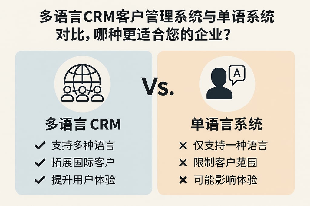 多语言CRM客户管理系统与单语言系统对比，哪种更适合您的企业？
